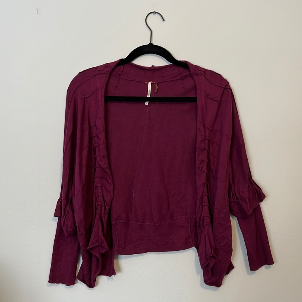 Purple Knit Free People Cardigan